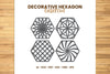 Decorative Hexagon Lasercut SVG Clipart Bundle