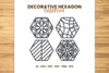 Decorative Hexagon Lasercut SVG Clipart Bundle