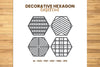 Decorative Hexagon Lasercut SVG Clipart Bundle