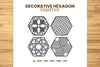 Decorative Hexagon Lasercut SVG Clipart Bundle