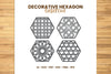 Decorative Hexagon Lasercut SVG Clipart Bundle