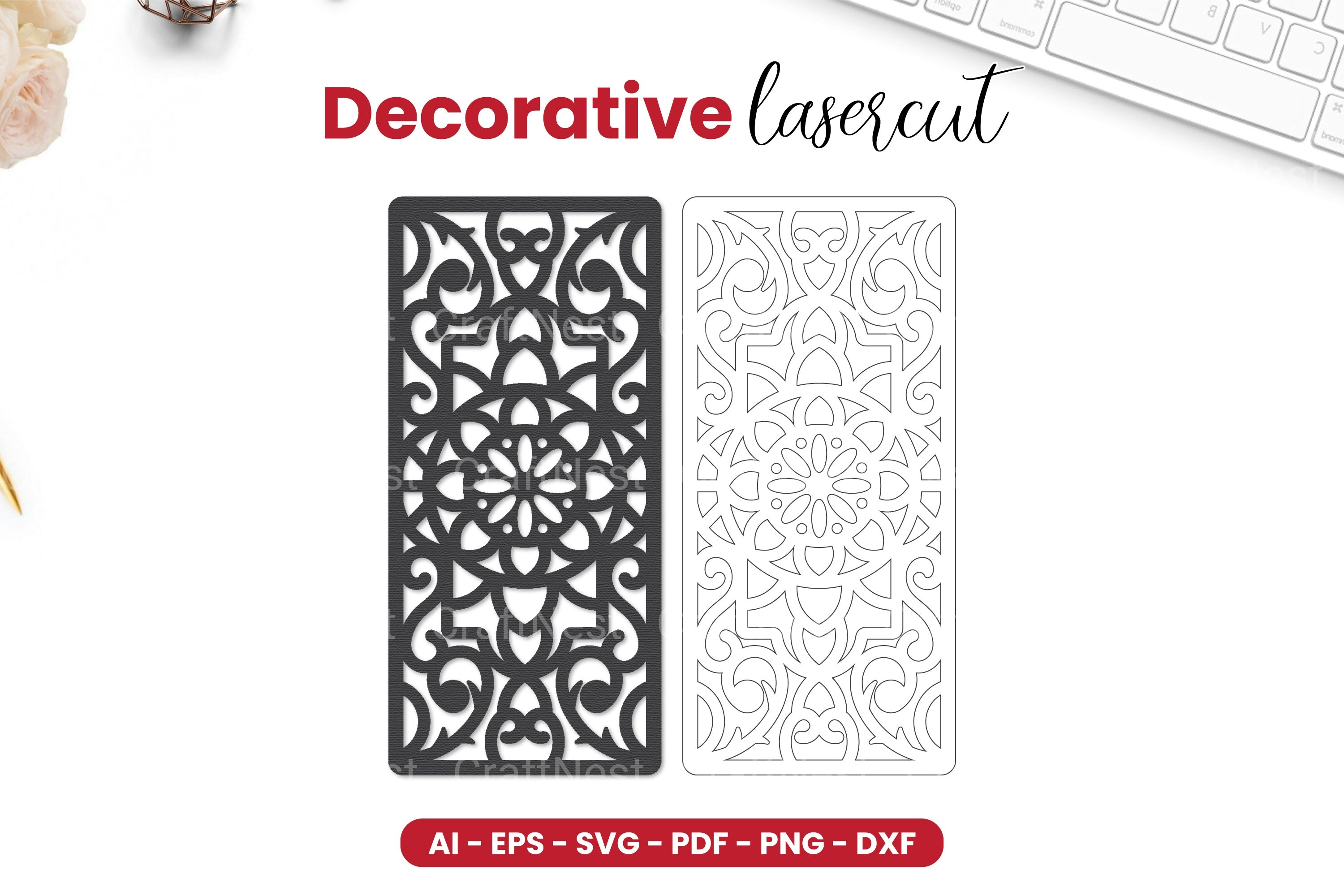 Decorative Laser Cut SVG Bundle - Clipart Collection