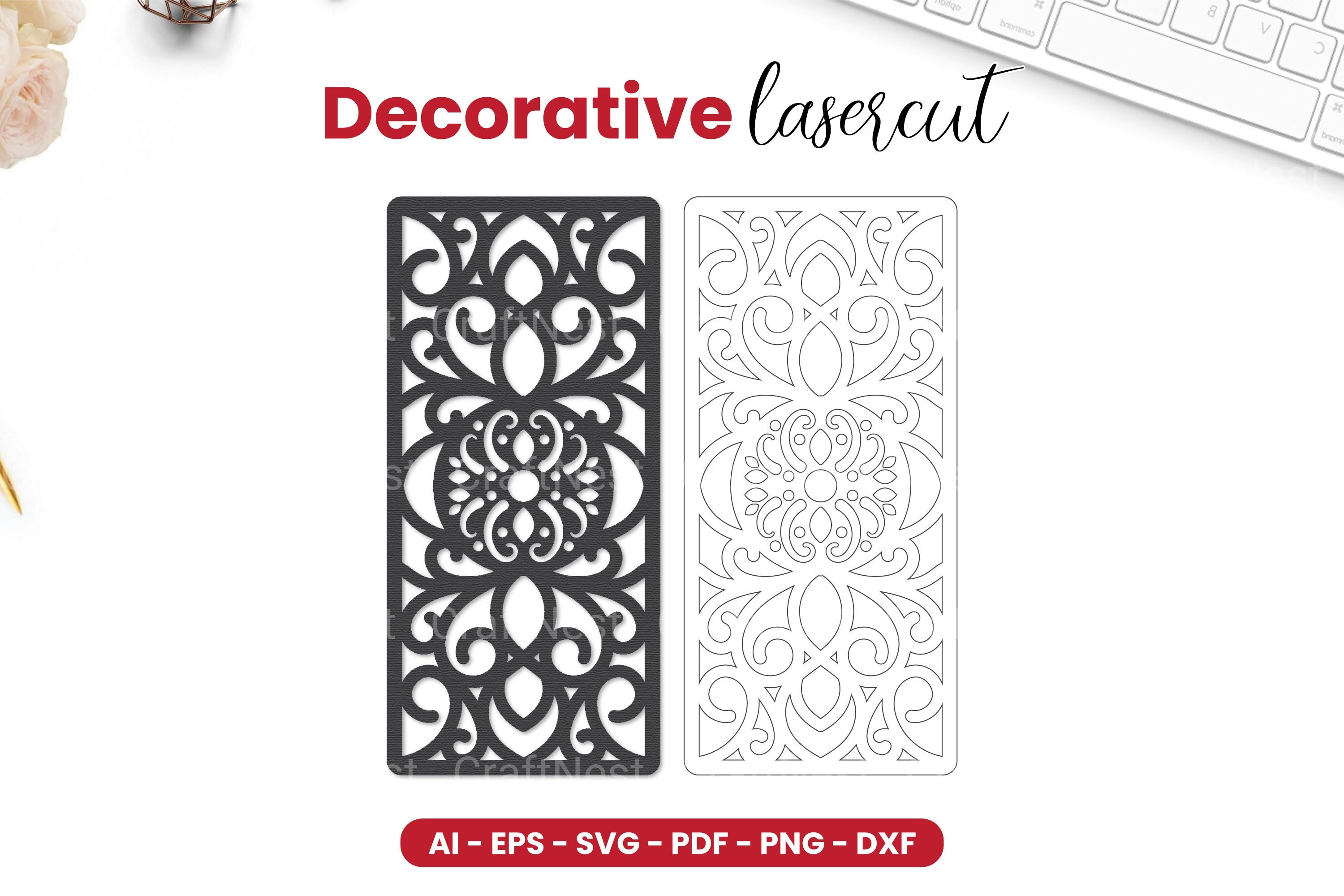 Decorative Laser Cut SVG Bundle - Clipart Collection