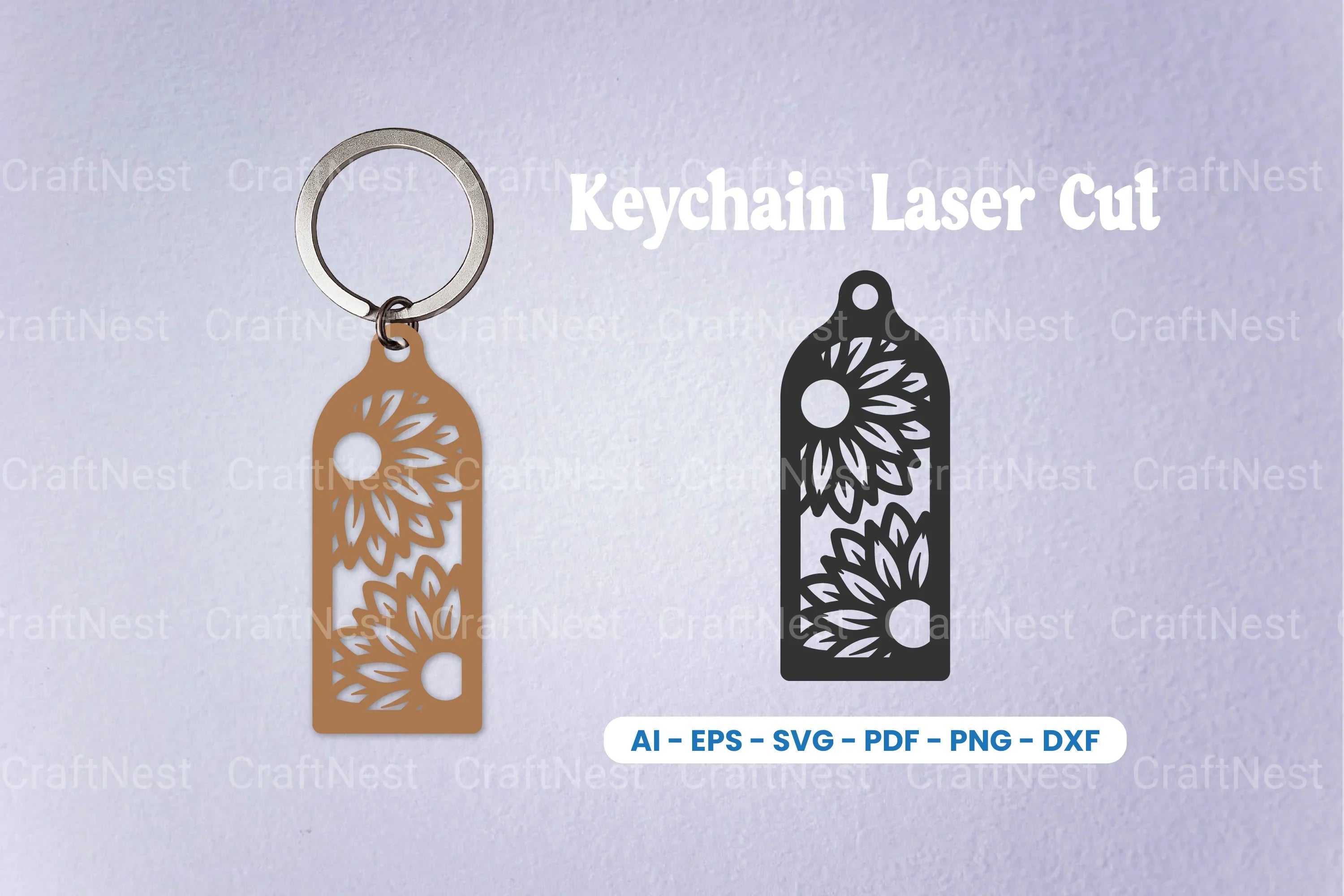Decorative Laser Cut Keychain SVG Bundle Clipart - CraftNest - Digital Crafting and Art