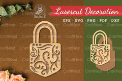 Decorative Lock Laser Cut Design Bundle - CraftNest - Digital Crafting and Art