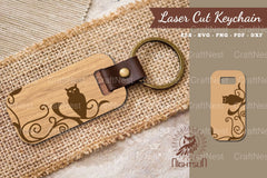Decorative Owl Laser Cut Keychain Design Bundle - CraftNest - Digital Crafting and Art