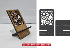 Decorative Phone Holder Lasercut SVG Bundle - CraftNest - Digital Crafting and Art
