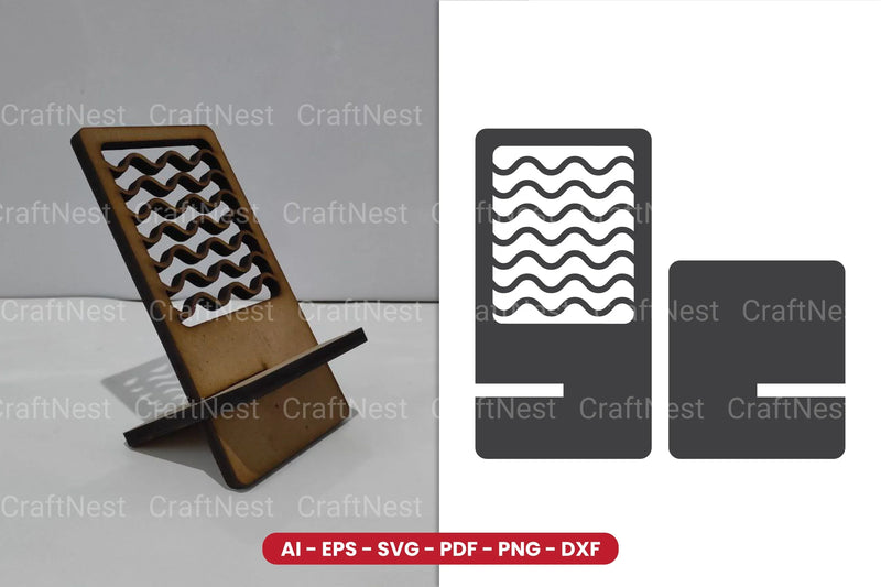 Decorative Phone Holder Lasercut SVG Bundle - CraftNest - Digital Crafting and Art