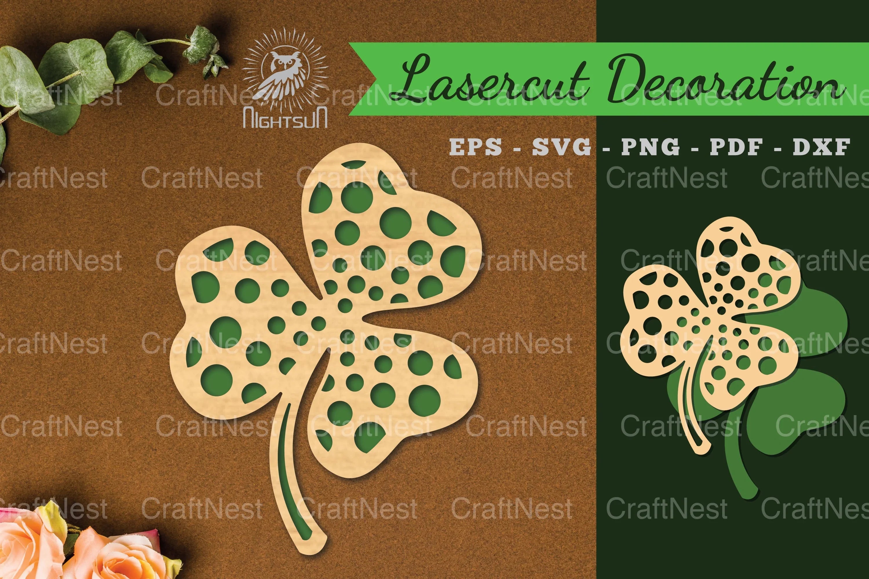 Decorative Shamrock Laser Cut Decoration Bundle - CraftNest - Digital Crafting and Art