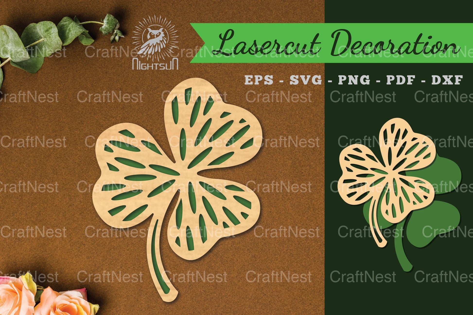 Decorative Shamrock Laser Cut Decoration Bundle - CraftNest - Digital Crafting and Art