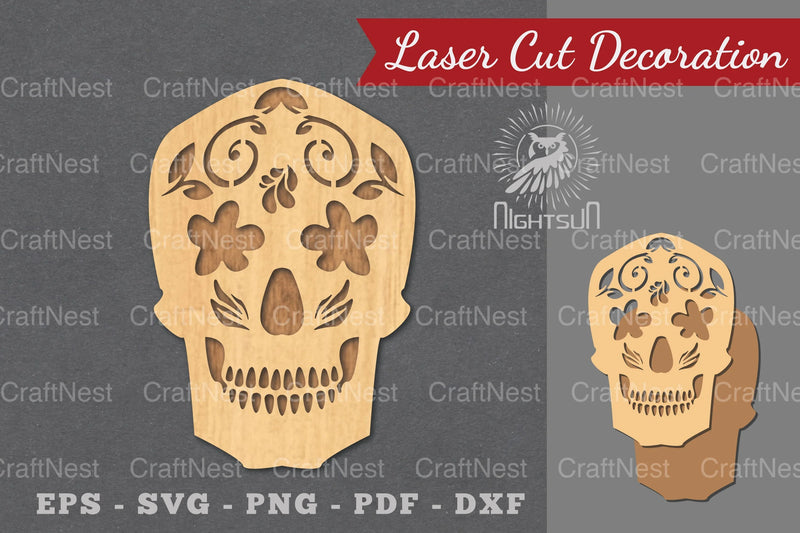 Decorative Skull Laser Cut Decoration Bundle - CraftNest - Digital Crafting and Art