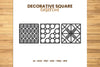 Decorative Square Lasercut SVG Clipart Bundle