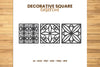 Decorative Square Lasercut SVG Clipart Bundle