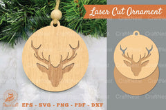 Deer Head Laser Cut Ornament Clipart Bundle - CraftNest - Digital Crafting and Art