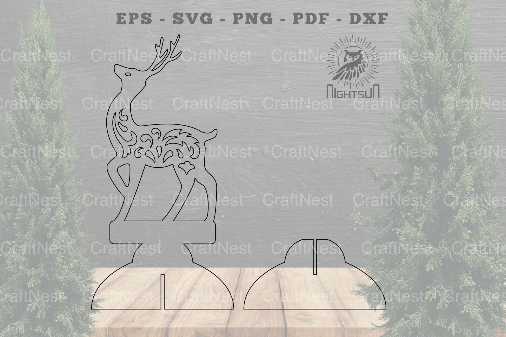 Deer Laser Cut Home Decor SVG Bundle - CraftNest - Digital Crafting and Art