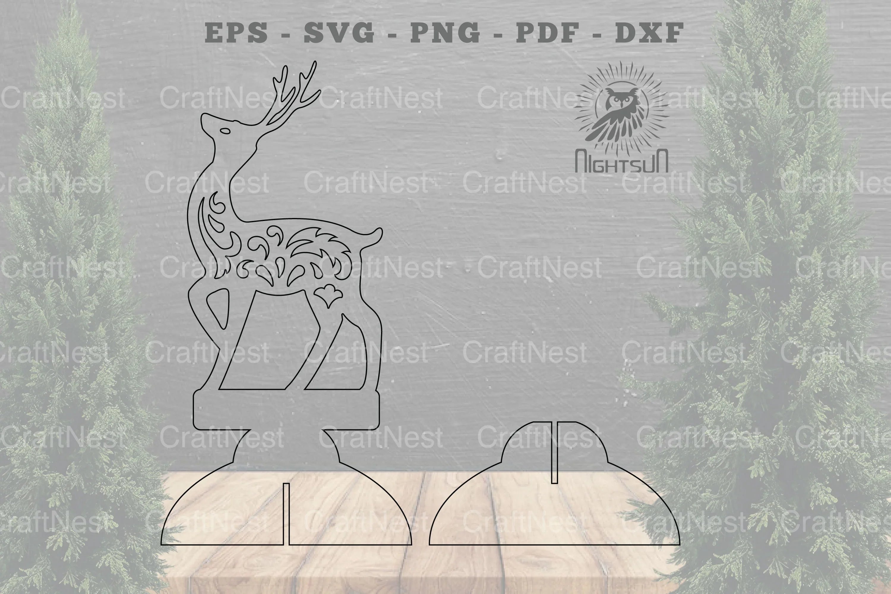 Deer Laser Cut Home Decor SVG Bundle - CraftNest - Digital Crafting and Art