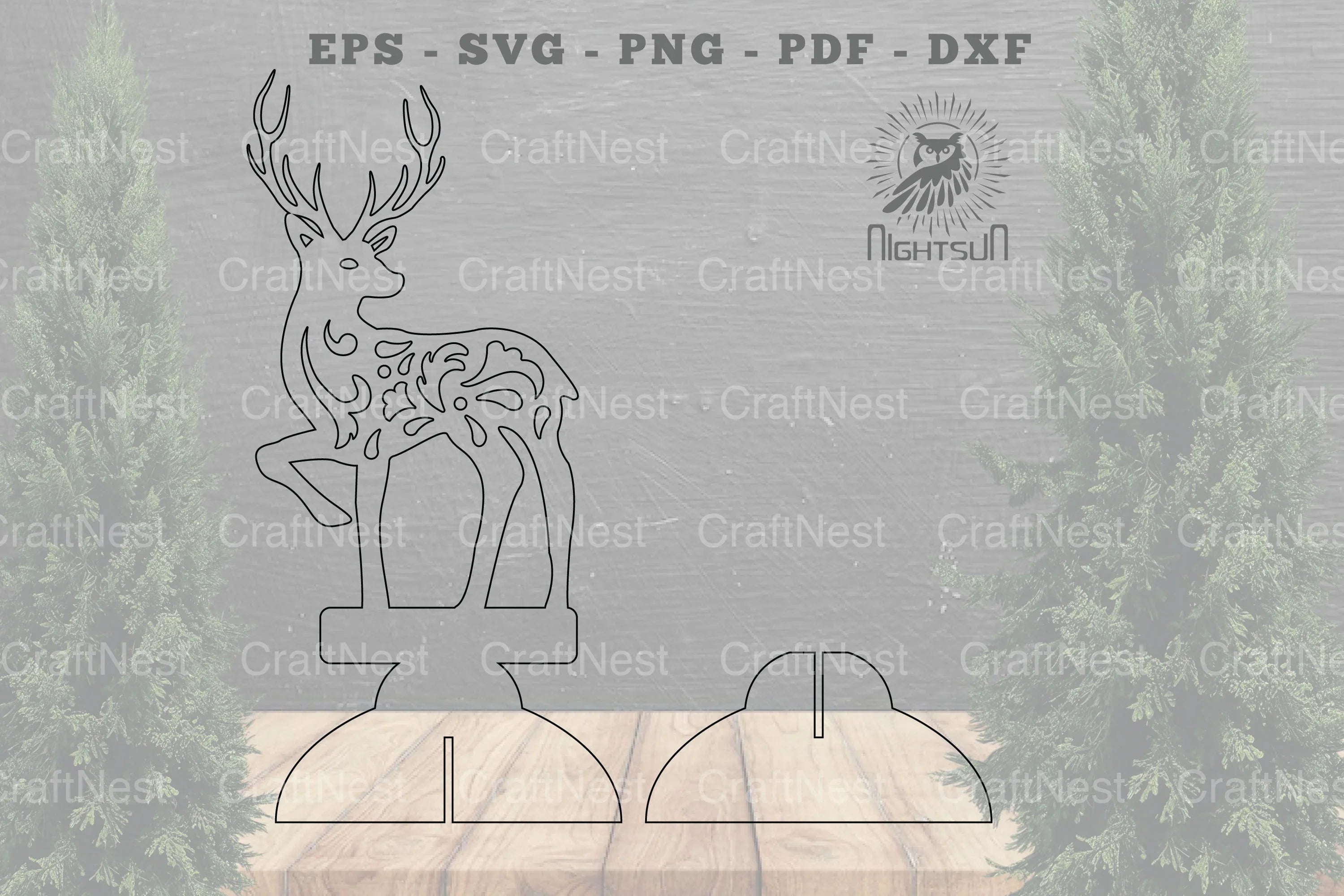 Deer Laser Cut Home Decor SVG Bundle - CraftNest - Digital Crafting and Art