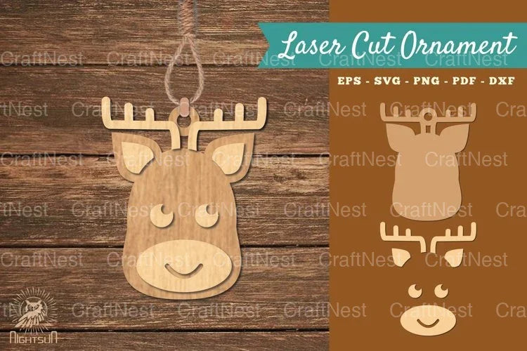 Deer Laser Cut Ornament SVG Bundle - CraftNest - Digital Crafting and Art