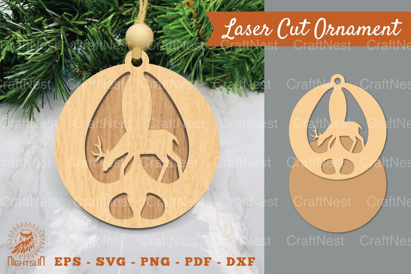 Deer Paw Laser Cut Ornament Clipart Bundle - CraftNest - Digital Crafting and Art