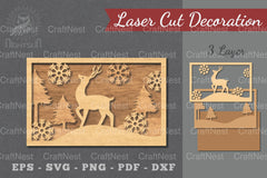 Deer Scene Laser Cut Home Decor Clipart Bundle - CraftNest - Digital Crafting and Art