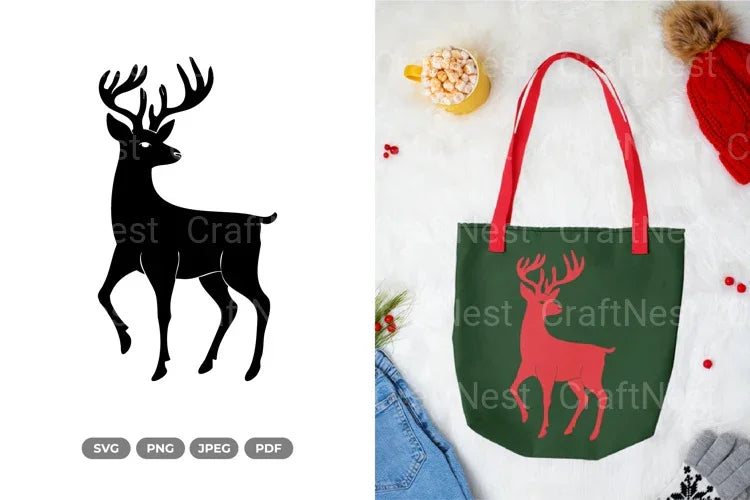 Deer Silhouette Clipart Bundle - CraftNest - Digital Crafting and Art