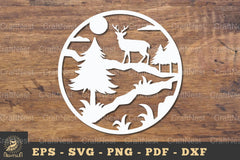 Deer in Forest Papercut Clipart Bundle - CraftNest - Digital Crafting and Art