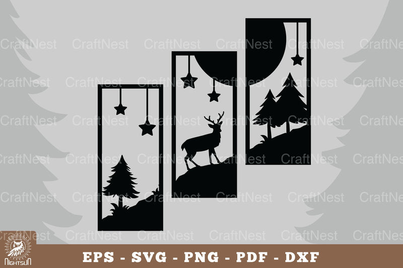 Deer in the Forest Home Decor Clipart Bundle - CraftNest - Digital Crafting and Art