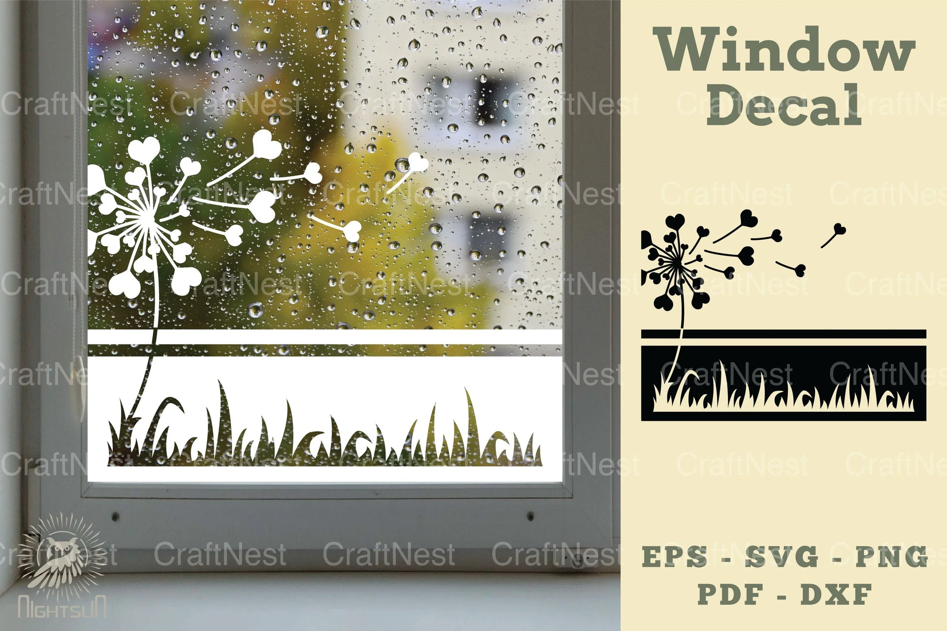 Dandelion Window Decal Clipart Bundle - CraftNest - Digital Crafting and Art