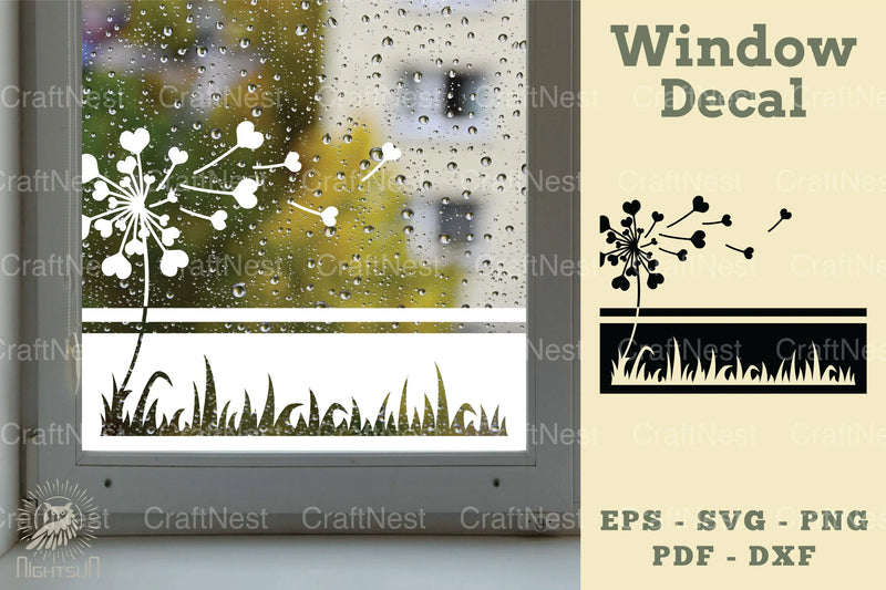 Dandelion Window Decal Clipart Bundle - CraftNest - Digital Crafting and Art