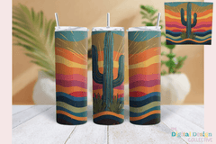 Desert Cactus Neon Western Tumbler Wrap Bundle - CraftNest - Digital Crafting and Art