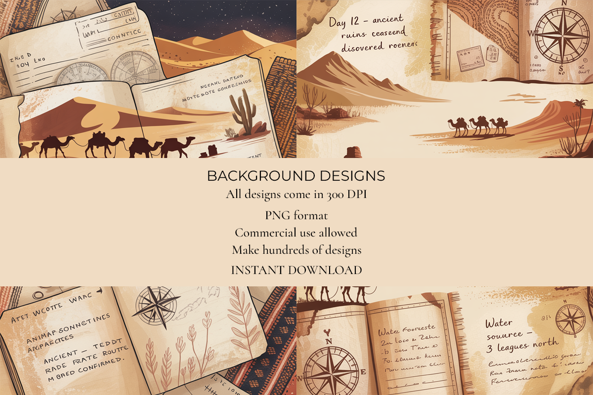 Desert Explorer Junk Journal Papers