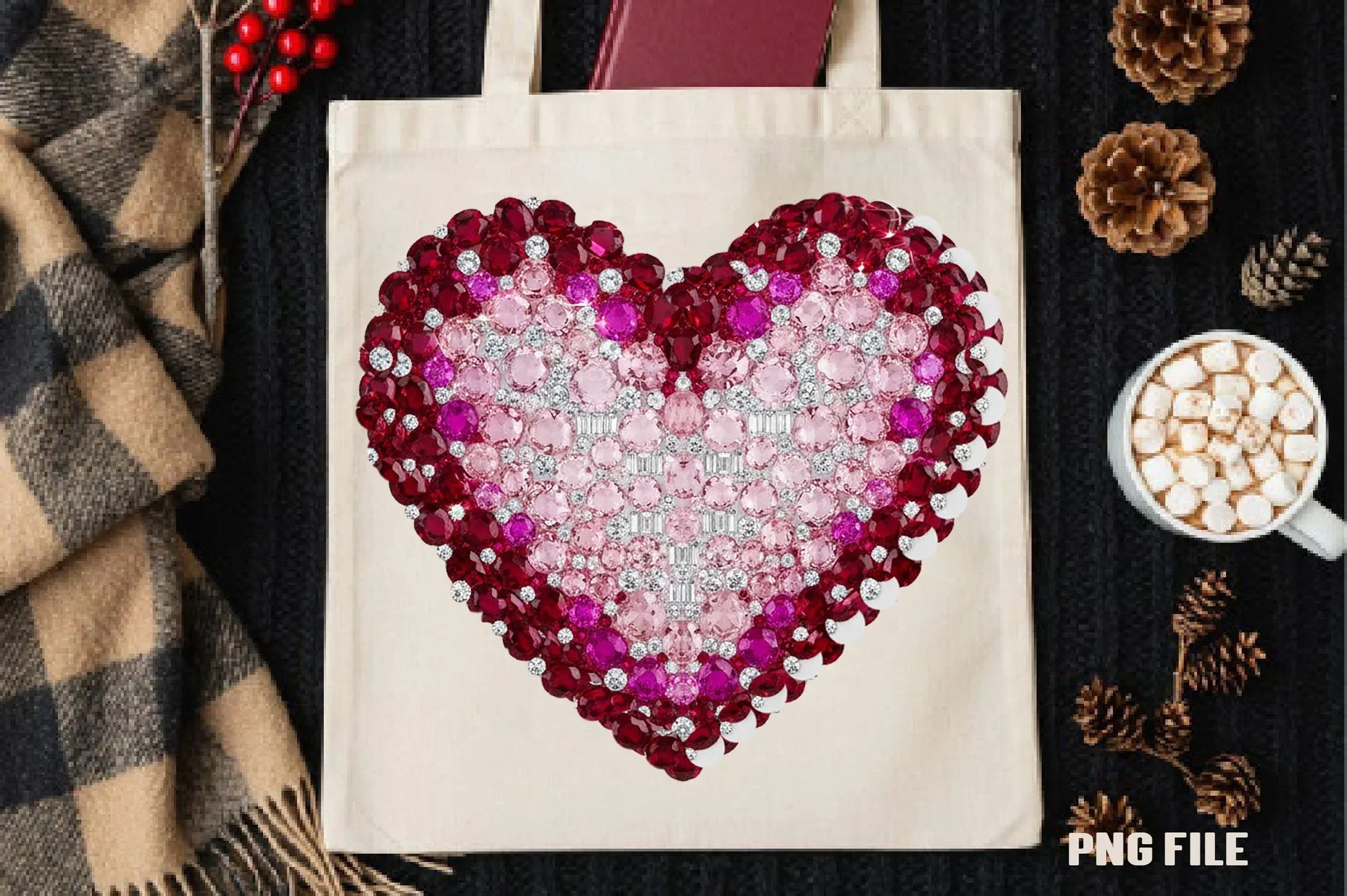 Diamond Glitter Valentine Heart Clipart Bundle - CraftNest - Digital Crafting and Art