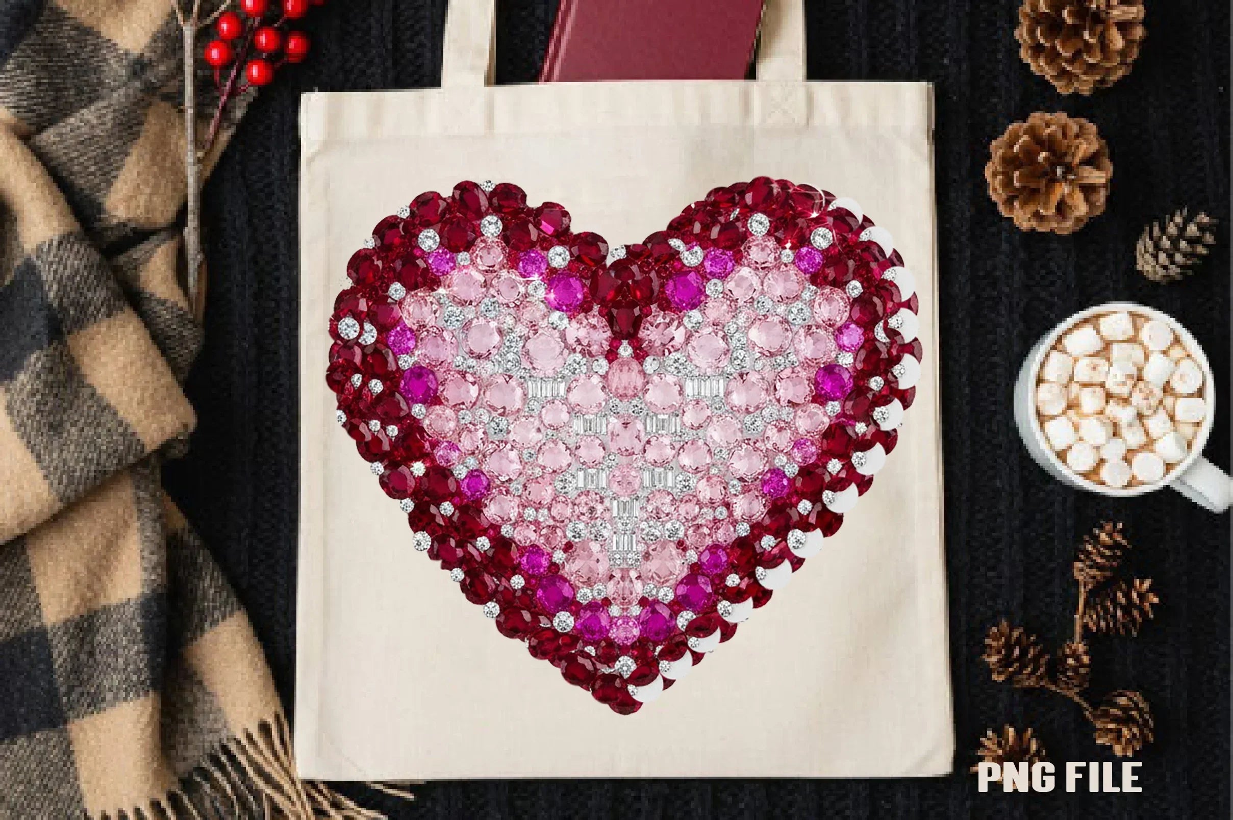 Diamond Glitter Valentine Heart Clipart Bundle - CraftNest - Digital Crafting and Art