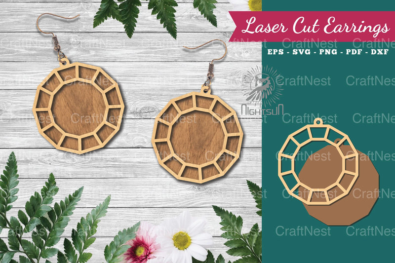 Diamond Laser Cut Earrings Clipart Bundle - CraftNest - Digital Crafting and Art