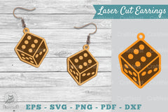 Dice Laser Cut Earrings SVG Bundle - CraftNest - Digital Crafting and Art