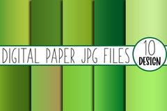 Green Digital Paper Bundle - CraftNest - Digital Crafting and Art