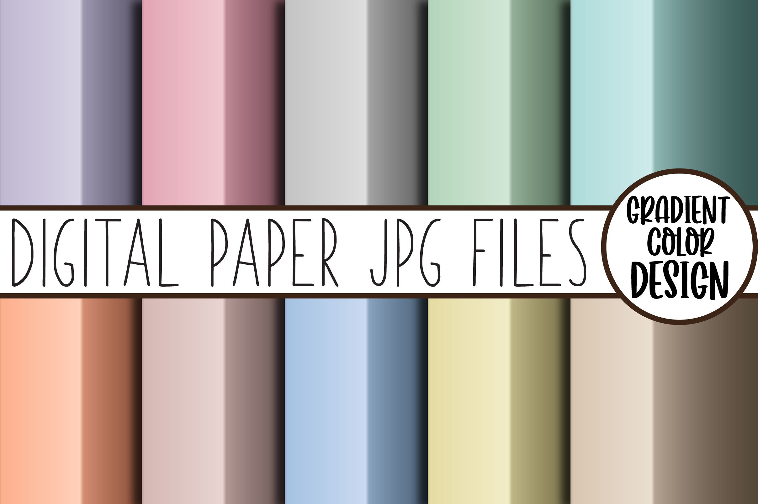 Gradient Digital Paper Bundle - CraftNest - Digital Crafting and Art
