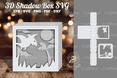 Dinosaur 3D Papercut Shadow Box SVG Bundle - CraftNest - Digital Crafting and Art