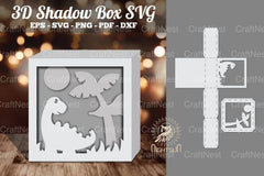 Dinosaur 3D Papercut Shadow Box Clipart Bundle - CraftNest - Digital Crafting and Art