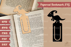 Dinosaur Papercut Bookmark SVG Bundle - CraftNest - Digital Crafting and Art