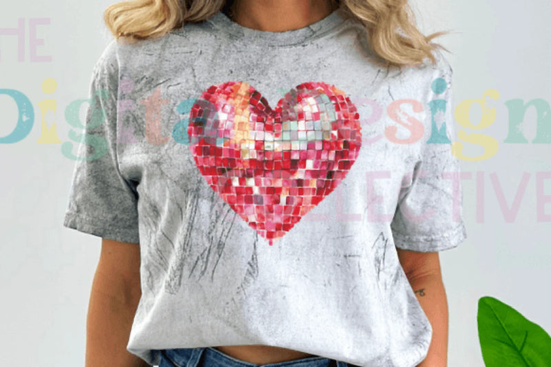 Valentine's Day Disco Ball Heart Clipart Bundle - CraftNest - Digital Crafting and Art