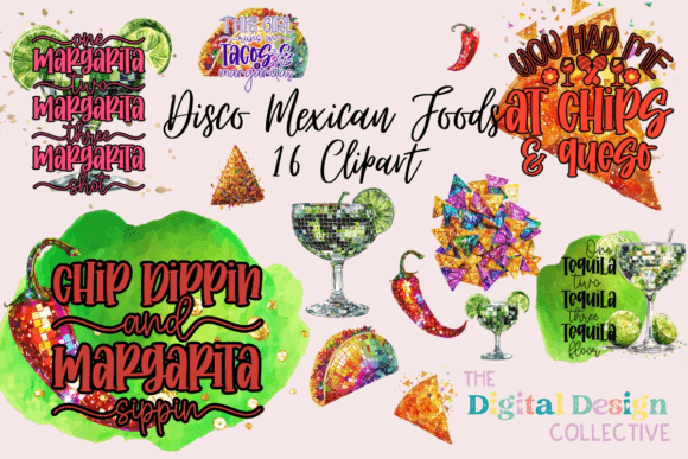 Disco Food T-Shirt Design Bundle Clipart - CraftNest - Digital Crafting and Art