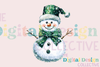 Festive Disco Snowman Christmas Clipart Bundle