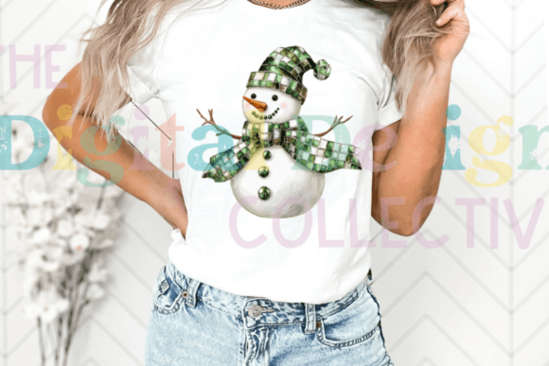 Festive Disco Snowman Christmas Clipart Bundle