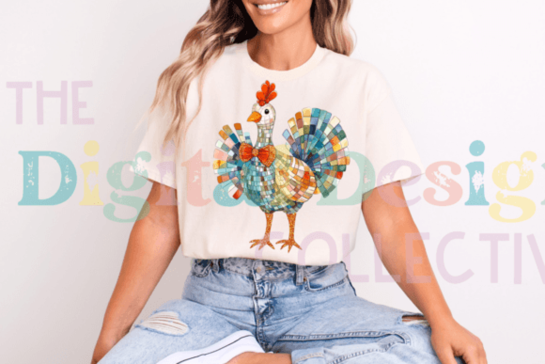 Disco Turkey Thanksgiving Clipart Bundle