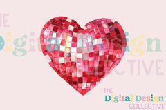 Valentine's Day Disco Ball Heart Clipart Bundle - CraftNest - Digital Crafting and Art