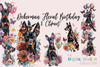 Dog Floral Birthday Clipart Bundle