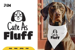Dog Bandana Cute As Fluff SVG Bundle - CraftNest - Digital Crafting and Art