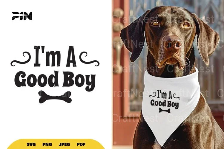 Dog Bandana Good Boy SVG Bundle - CraftNest - Digital Crafting and Art