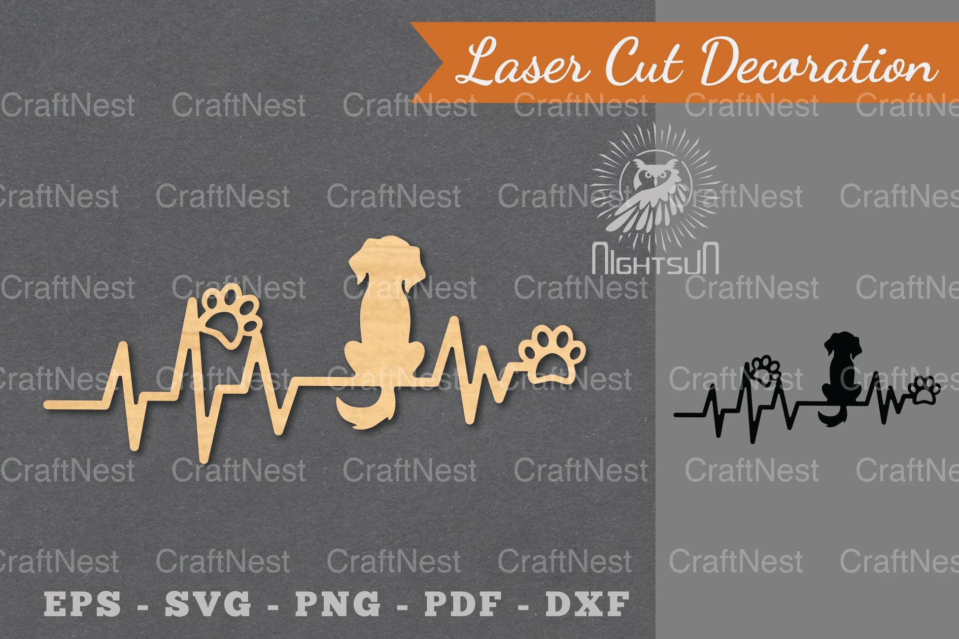 Dog Heartbeat Laser Cut Decoration Clipart Bundle - CraftNest - Digital Crafting and Art